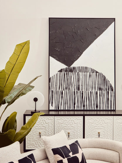 Cambridge Black and White Four Door Sideboard
