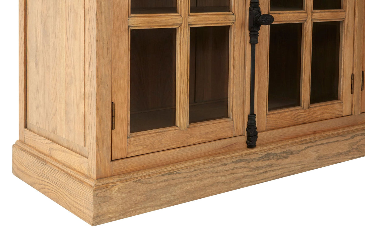 Cannes Oak Wood Sideboard with Washed Grey Finish