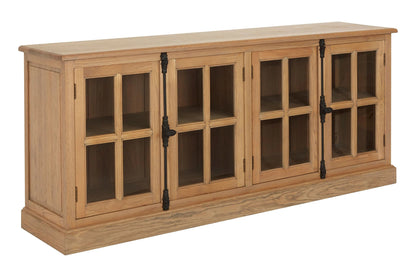 Cannes Oak Wood Sideboard with Washed Grey Finish