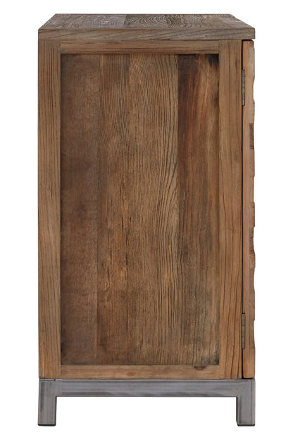 Bexhill Large Recycled Elm Wood 2 Door Cabinet