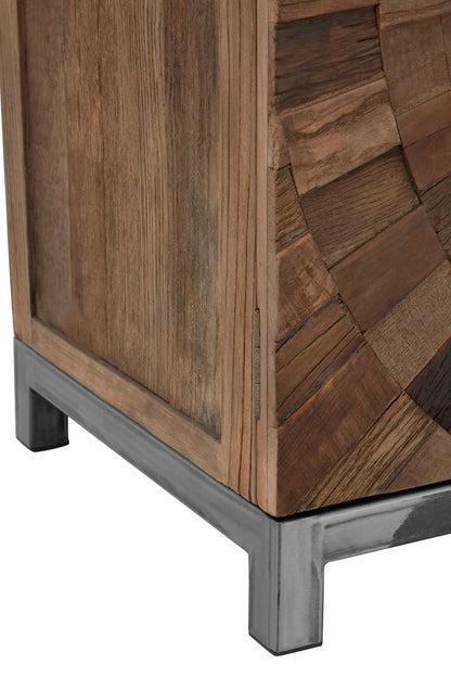 Bexhill Large Recycled Elm Wood 2 Door Cabinet