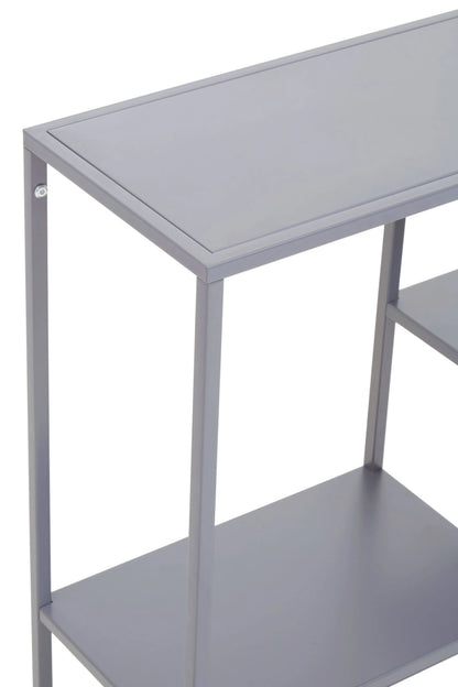 Oxford Grey Metal Three Tier Shelf Unit