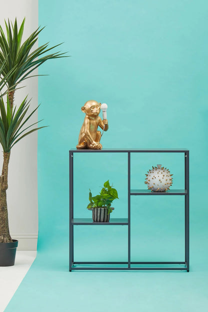 Oxford Grey Metal Three Tier Shelf Unit