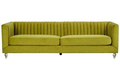 Wiveliscombe 3 Seat Green Velvet Sofa