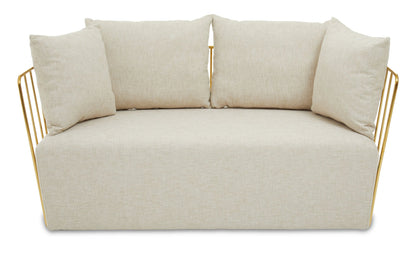 Devon Fabric and Gold Frame Seat Sofa 