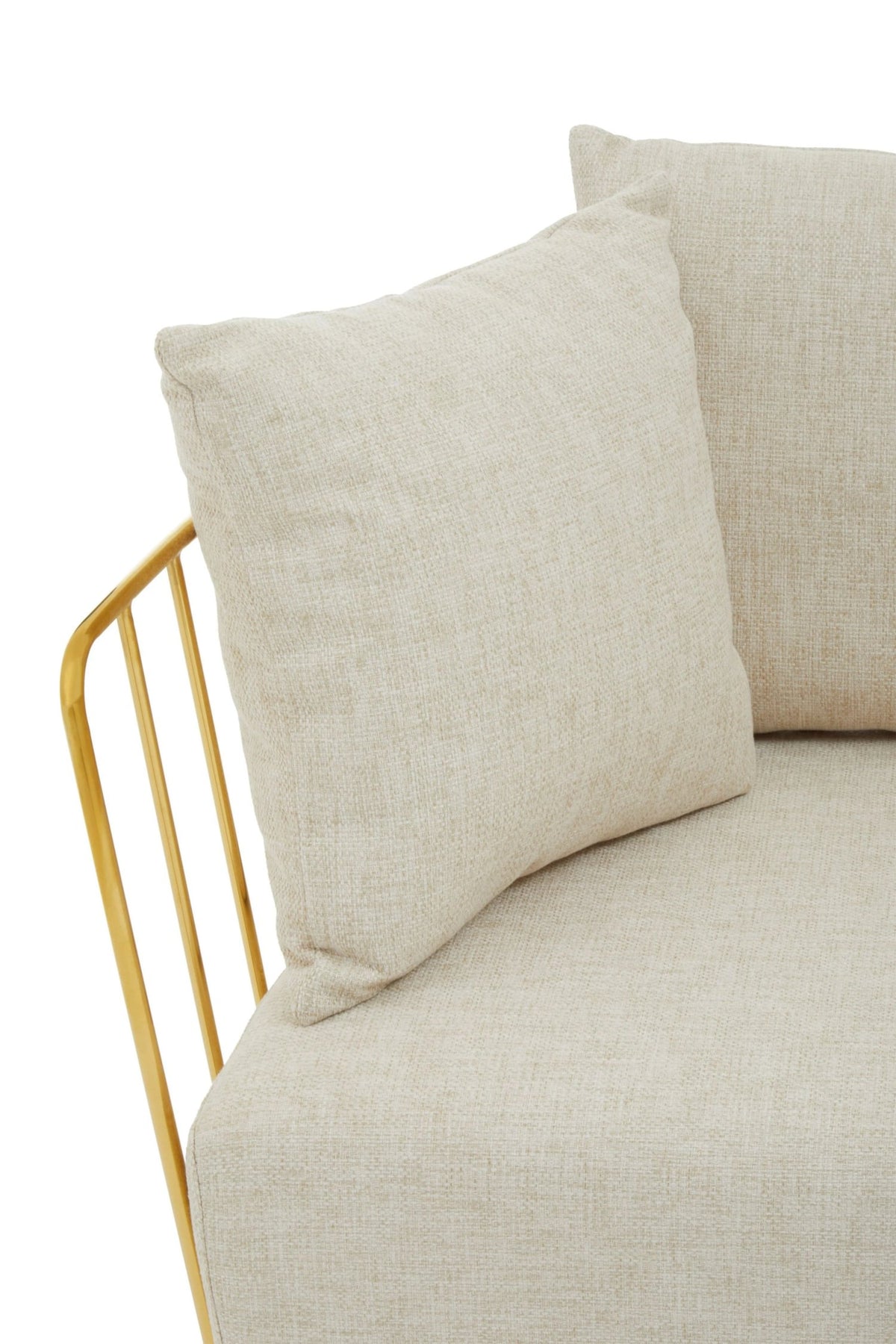 Devon Fabric and Gold Frame Seat Sofa 