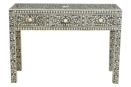 Porto Bone Inlay Desk with 3 Drawers