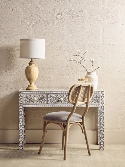 Porto Bone Inlay Desk with 3 Drawers