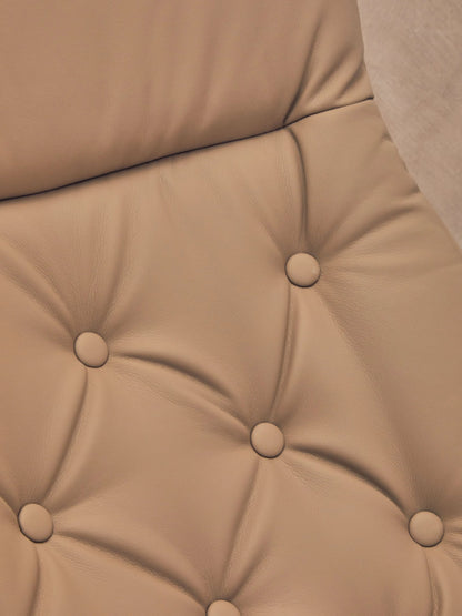 Tring Leather Effect Recliner and Footstool 