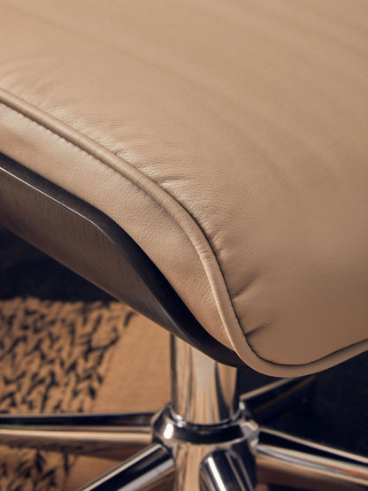 Tring Leather Effect Recliner and Footstool 