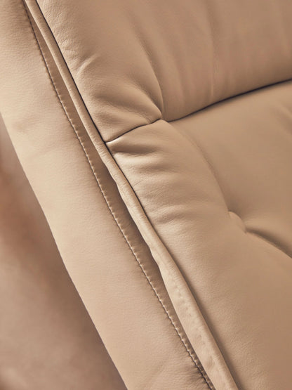 Tring Leather Effect Recliner and Footstool 