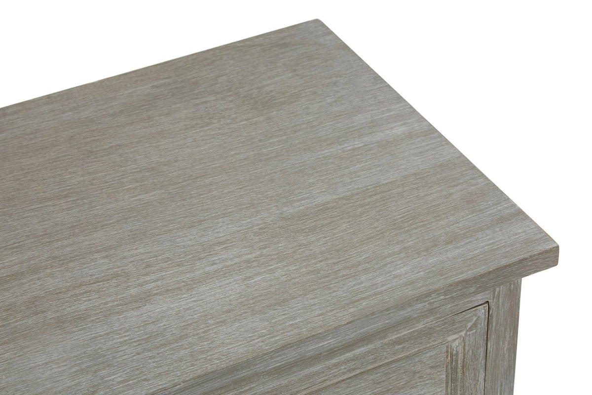 Savoy Grey Wash Rattan and Wooden Two Door Sideboard
