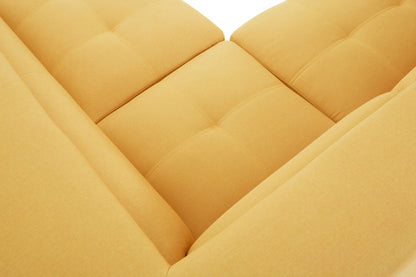 Granada Ochre Linen Corner Sofa with Adjustable Headrests