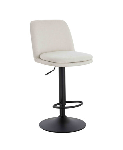 Chichester Set of 2 Textured Fabric Cushioned Bar Chairs 