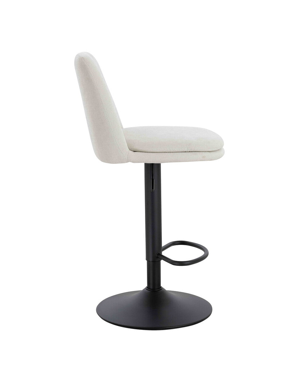 Chichester Set of 2 Textured Fabric Cushioned Bar Chairs 