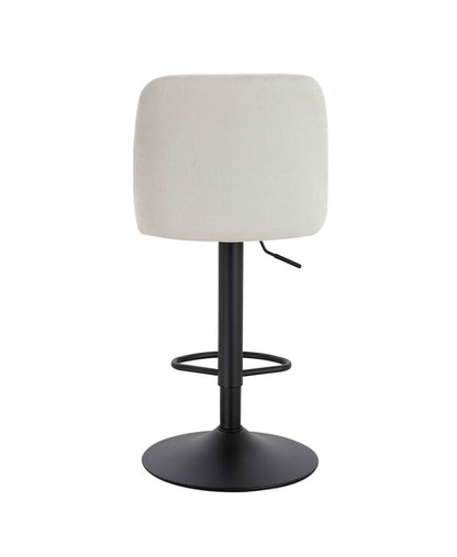 Chichester Set of 2 Textured Fabric Cushioned Bar Chairs 