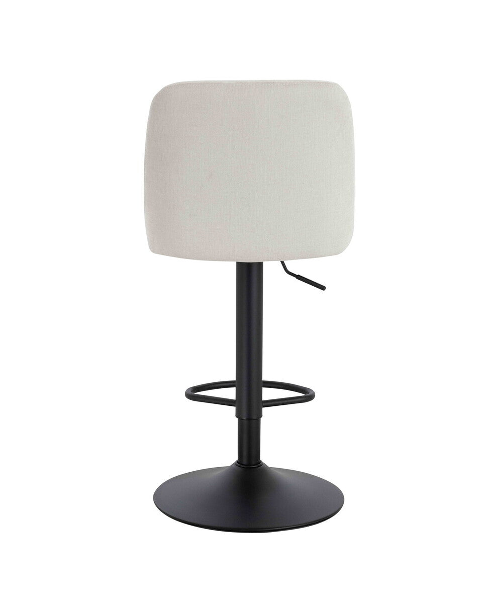 Chichester Set of 2 Textured Fabric Cushioned Bar Chairs 