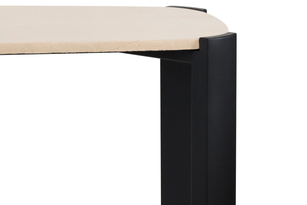 Yarm Marble Top and Acacia Wood Console Table 