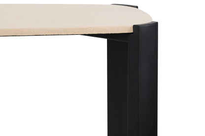Yarm Marble Top and Acacia Wood Console Table 