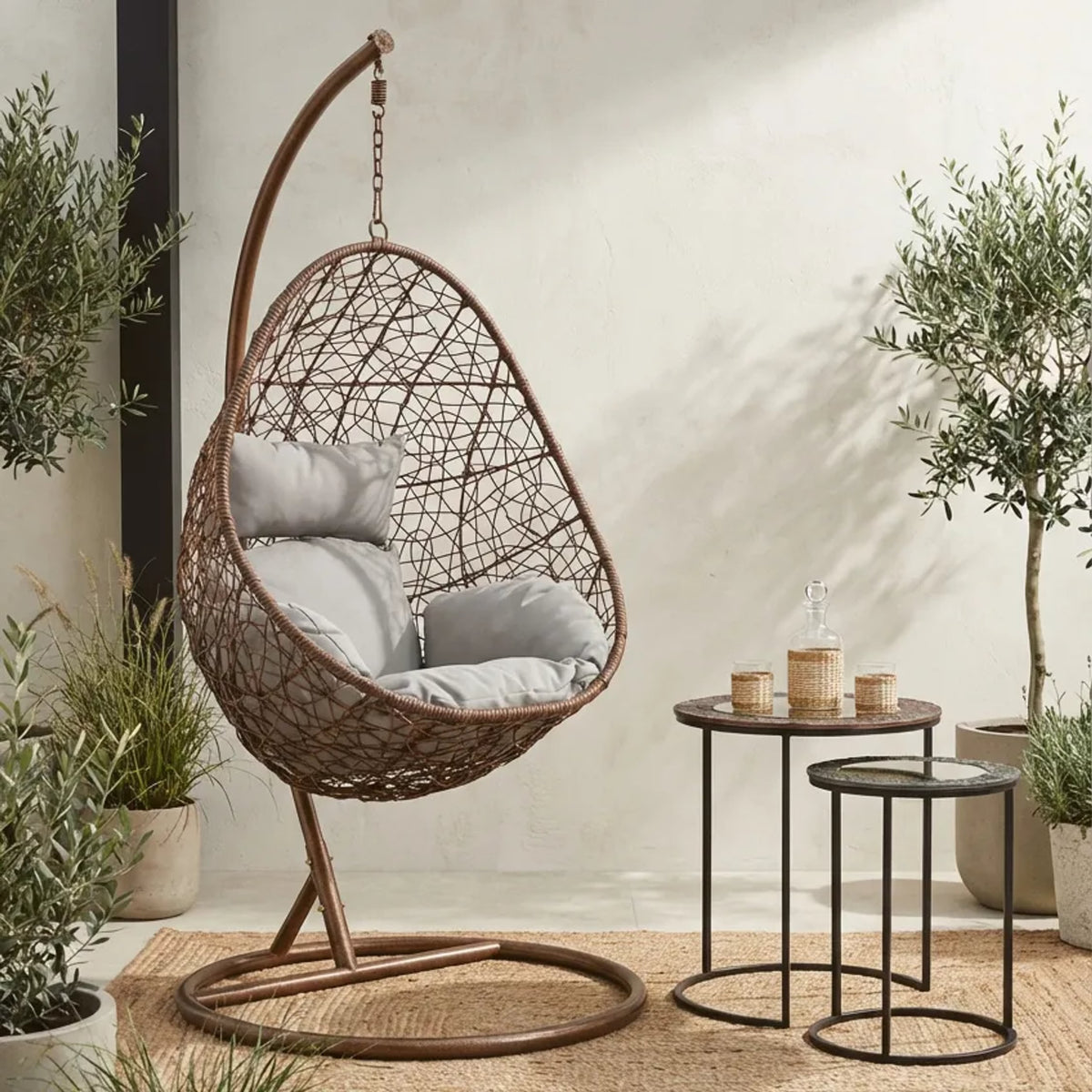 Bristol Brown Rattan Hanging Chair